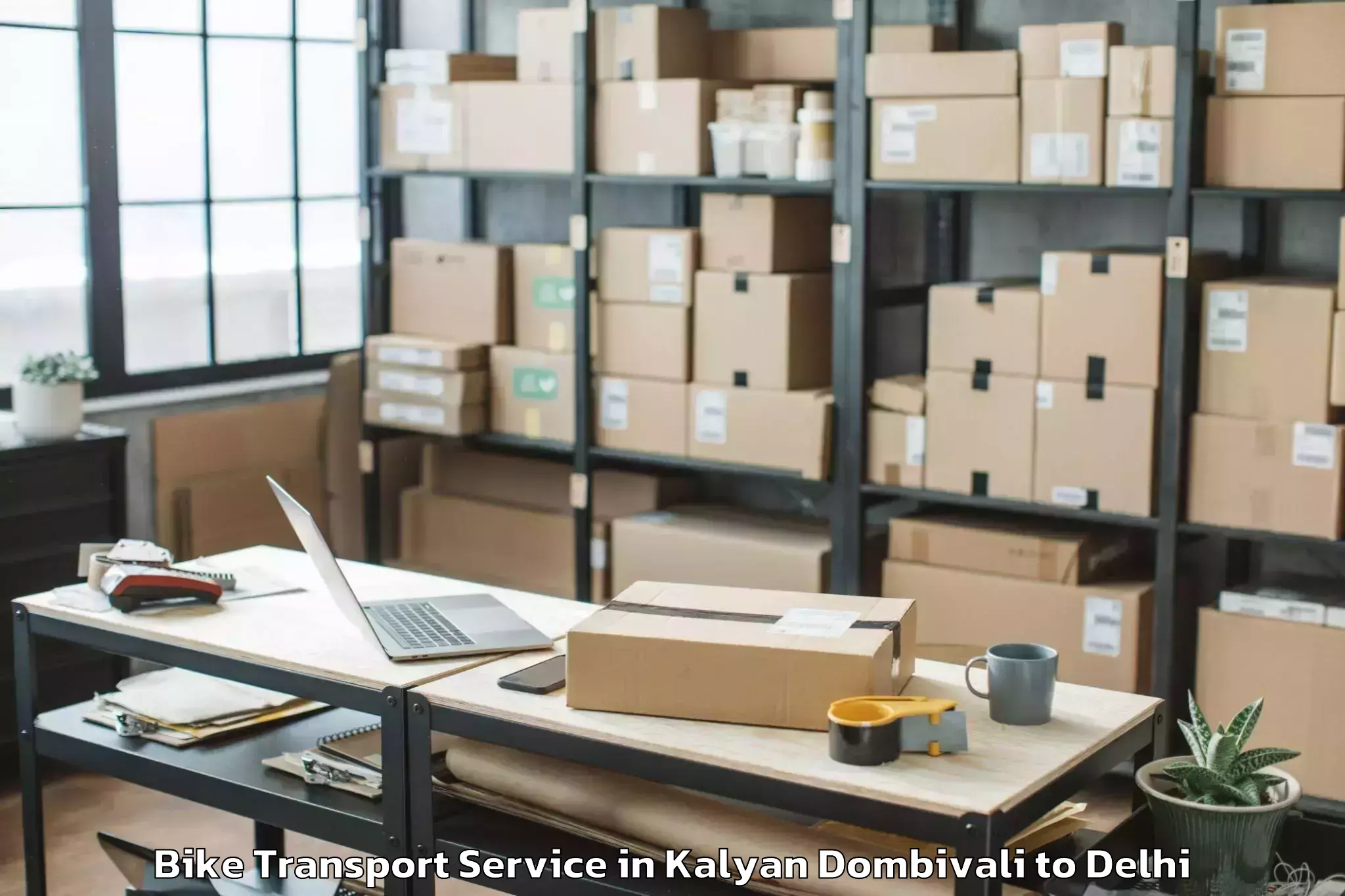 Book Kalyan Dombivali to Burari Bike Transport Online